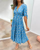 Caliste | Stilvolles Kleid mit Polka-Dots und tiefem V-Ausschnitt