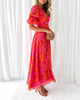 Dissa | Rotes Maxikleid in Roséton