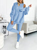 Romy | Dreiteiliges Casual Set - Baby Blau / S
