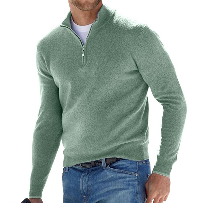 Sebas | Zip-Up Sweater - Grün / S