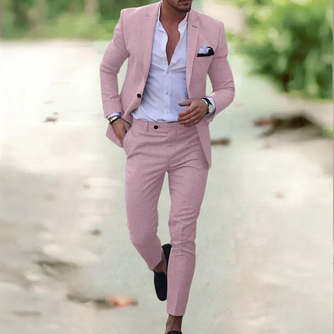 Aristocrato™ - Eleganter und luxuriöser Anzug - Rosa / M