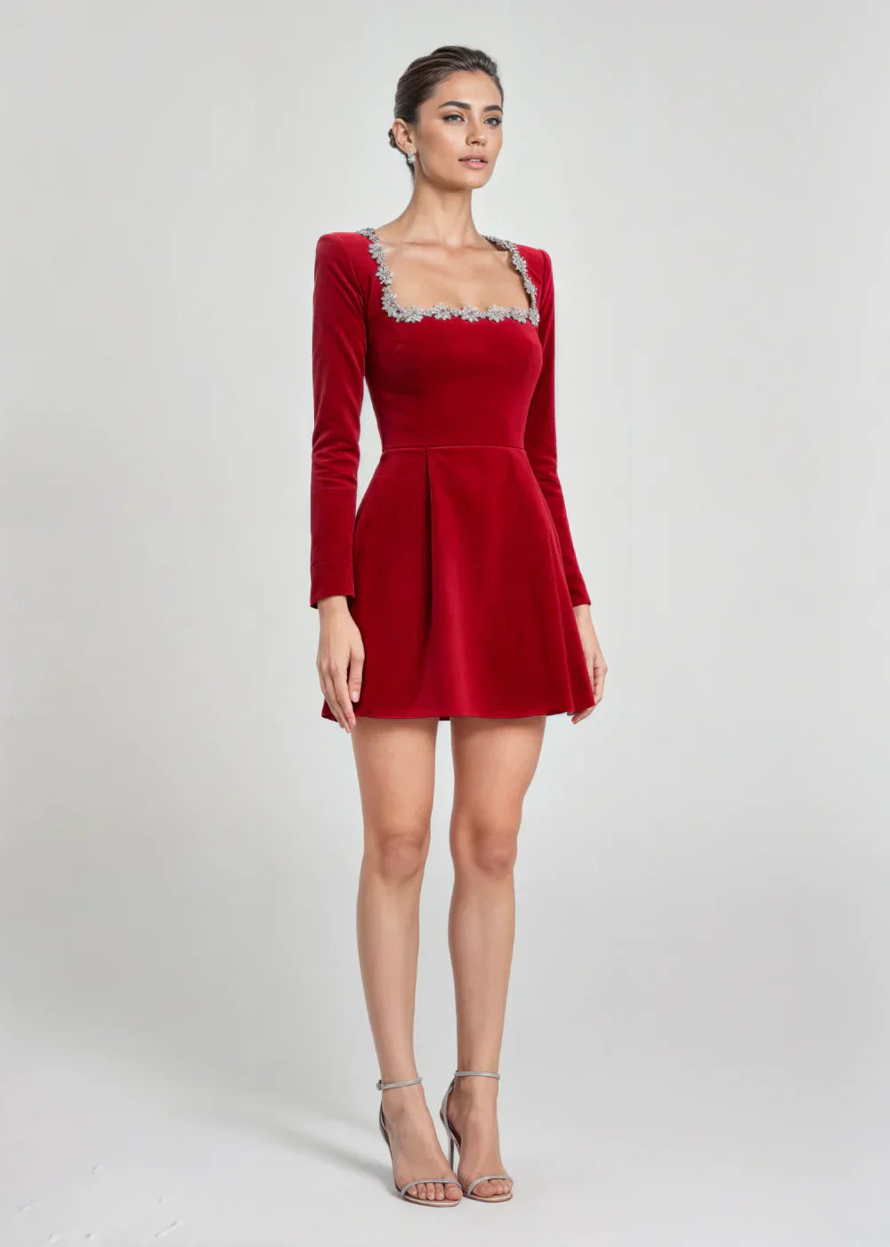 Marceline | Samt-Minikleid für Damen, chic & zeitlos
