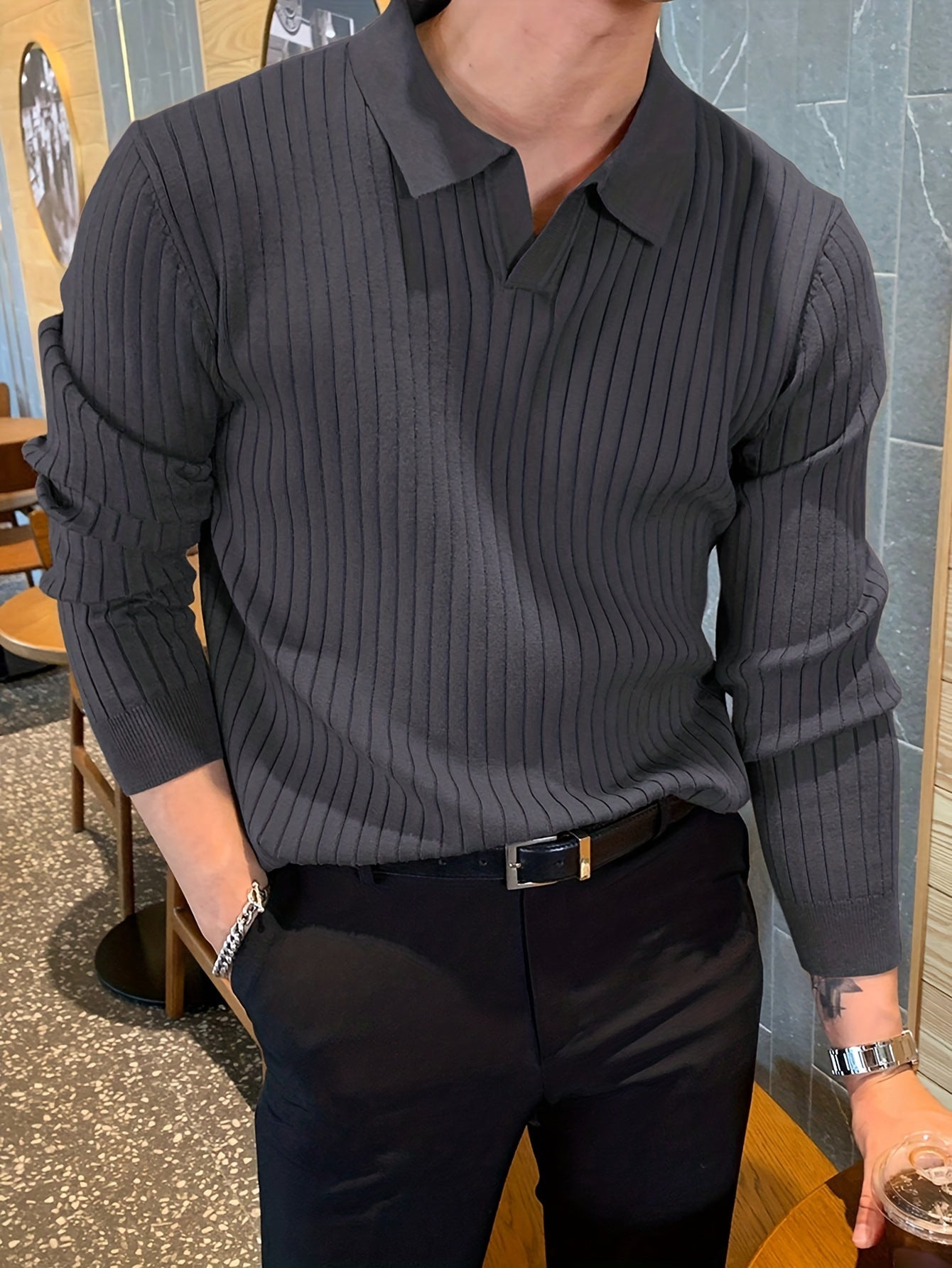 Nolan | Langärmliges Poloshirt Für Einen Trendigen Look