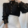 Cleah | Schickes langärmeliges Hemd im Retro-Stil mit Spitzen-Details