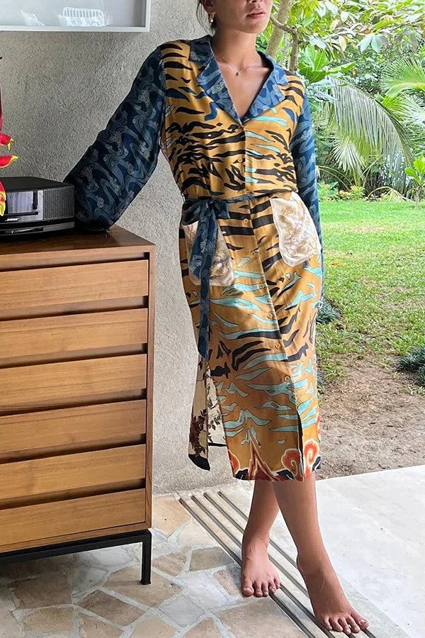 Serena | Kimono-Mantel mit tropischem Print