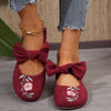 Nataly | modische flache Schuhe mit Schleifenakzent
