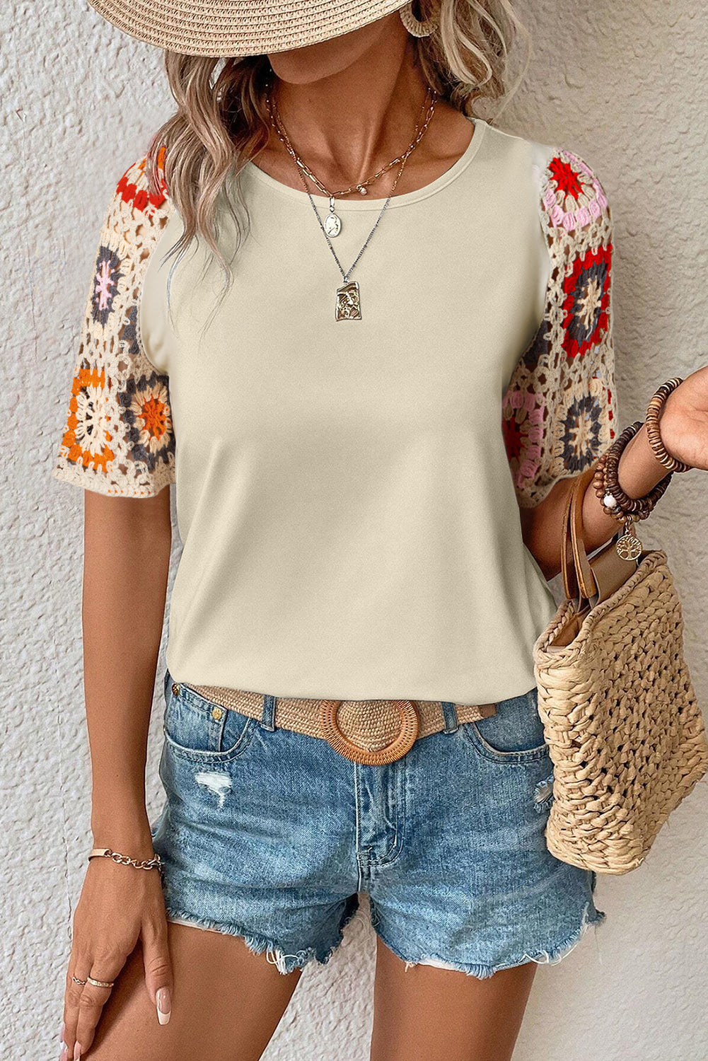 Meribeth | Häkel-Top mit Blumenmuster