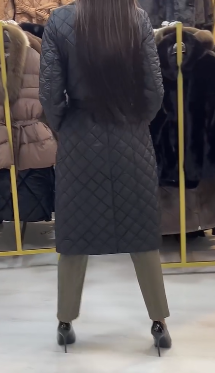 Elisabeth | Gesteppten Mantel in mittlerer Länge