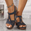 Tifany | Retro-Sandalen mit Blockabsatz und verstellbarem Riemen