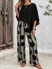 Myra™ | Modisches asymmetrisches Damenoberteil mit eleganter bedruckter Hose im Set