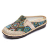 Yasin | Bestickte Leinen-Sandalen