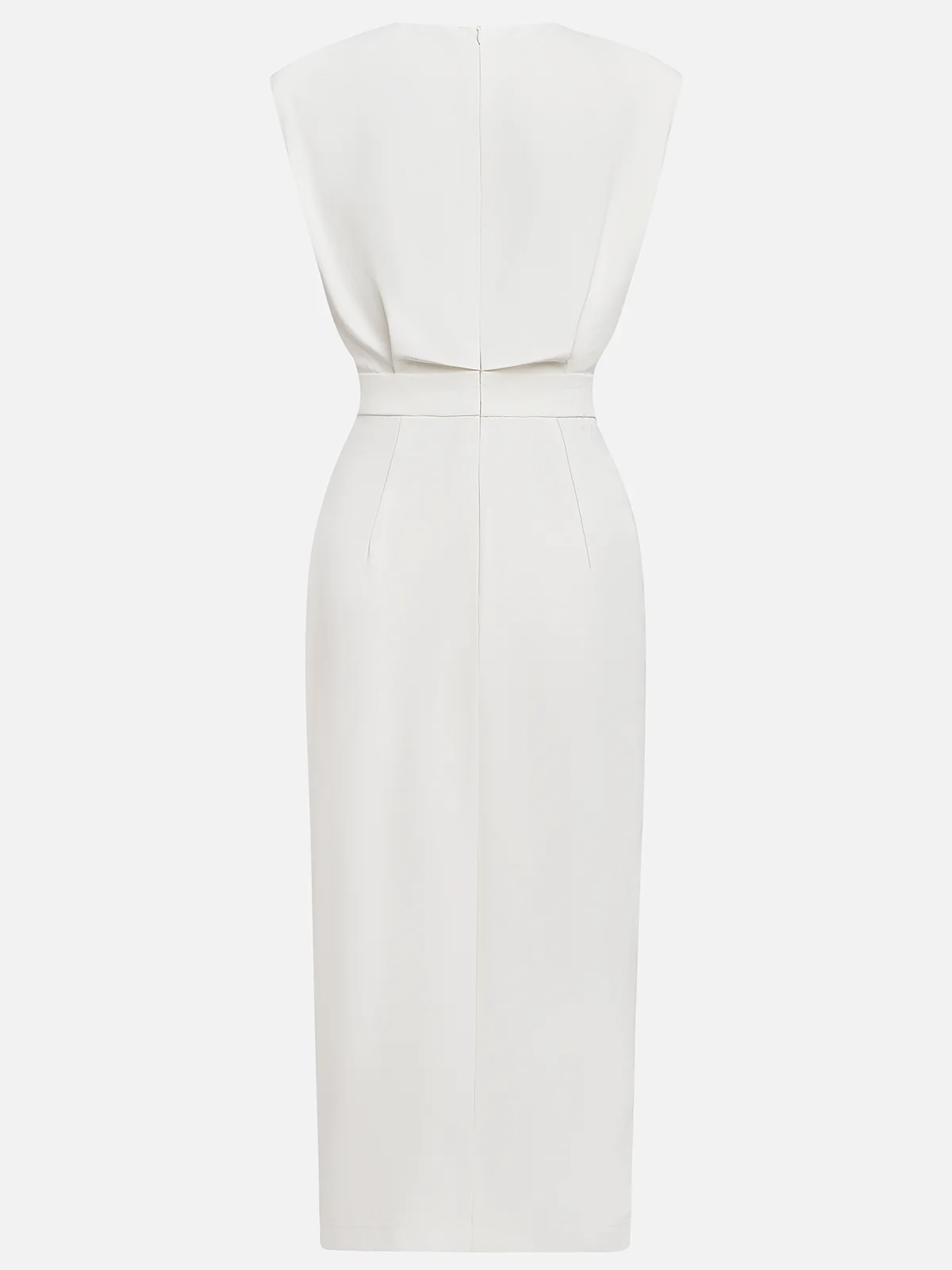 Nice | Einfarbiges Midikleid mit Knopfleiste