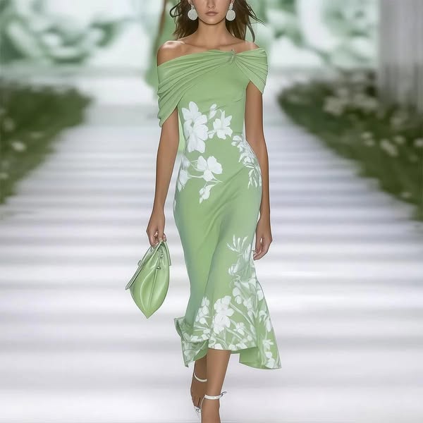 Lucille | elegantes Blumenkleid mit bequemer Passform