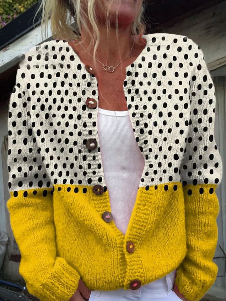 Barry | Bequemer Strickpullover mit Tupfen-Design