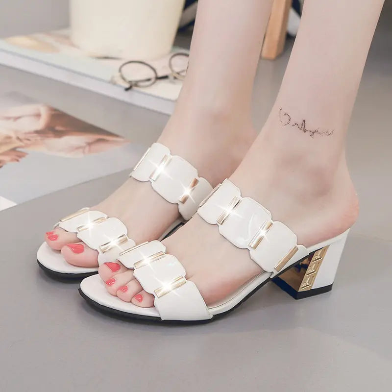 Nora | Komfortable Damensandalen mit klobigem Absatz für jeden Tag