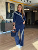 Celena | Gestreiftes Set mit Cut-Out-Schulter