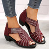 Samarah | Stilvolle Kreuzsohlen-Sandalen mit Strassdetails