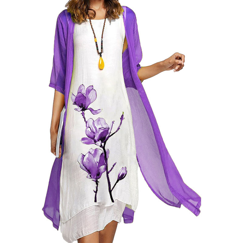 Ingrid | Stilvolles Anzugskleid mit Blumenmuster