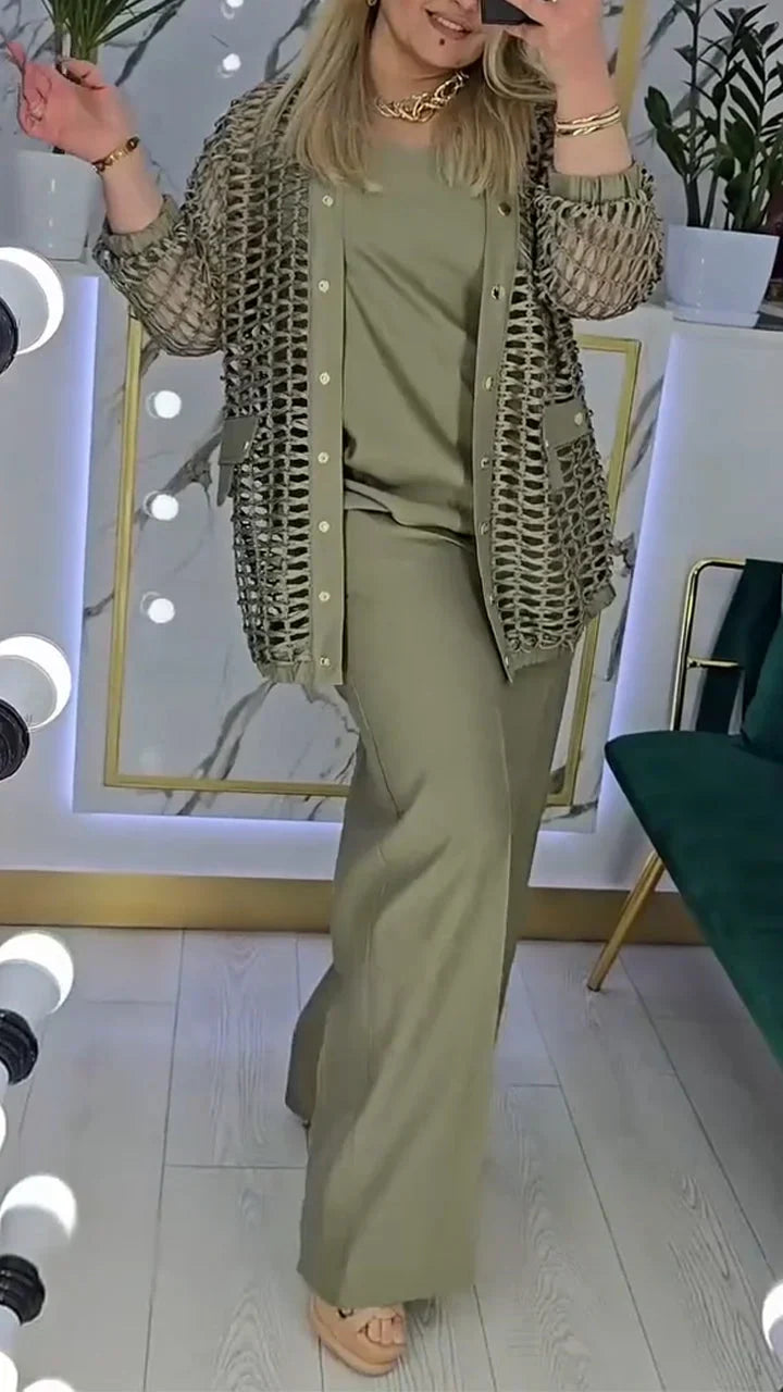 Amelia | Klassischer Damenanzug im dreiteiligen Set