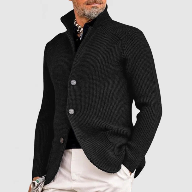 Adrian™ | Schicker Cardigan für Herren - Schwarz / S