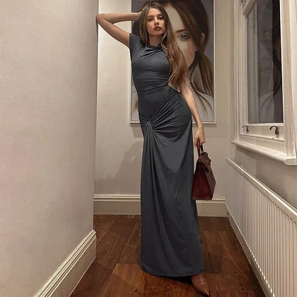 Averie™ | Leichtes Plisseekleid mit Kurzarm & Schnürung