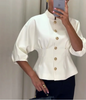 Eva™ | Elegantes Hemd mit Stehkragen