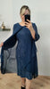 Mirah | Elegantes Midikleid mit durchsichtigem Overlay