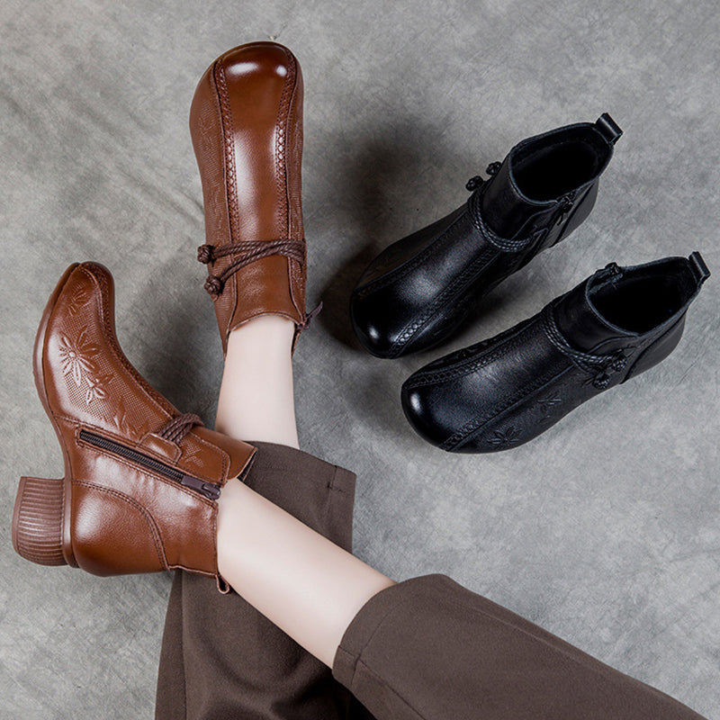 Zorielle | Handgemachte Lederstiefeletten mit warmem Innenfutter