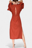 Ayla | lässiges Freizeitkleid, V-Ausschnitt und Knopfleiste.