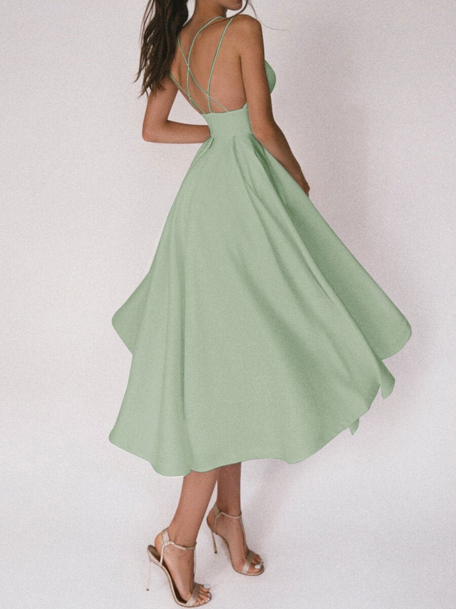 Khlea | Fließendes Maxikleid mit gekreuztem Rücken