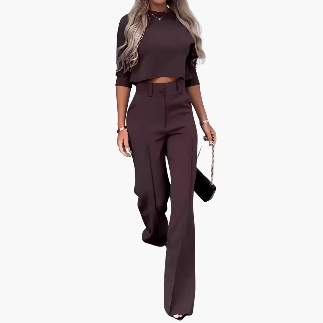 Kaeli | modisches Croptop-Set für Frauen