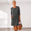 Mabel | elegantes Kleid mit einfachem Knopfverschluss