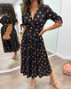 Caliste | Stilvolles Kleid mit Polka-Dots und tiefem V-Ausschnitt