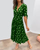 Caliste | Stilvolles Kleid mit Polka-Dots und tiefem V-Ausschnitt