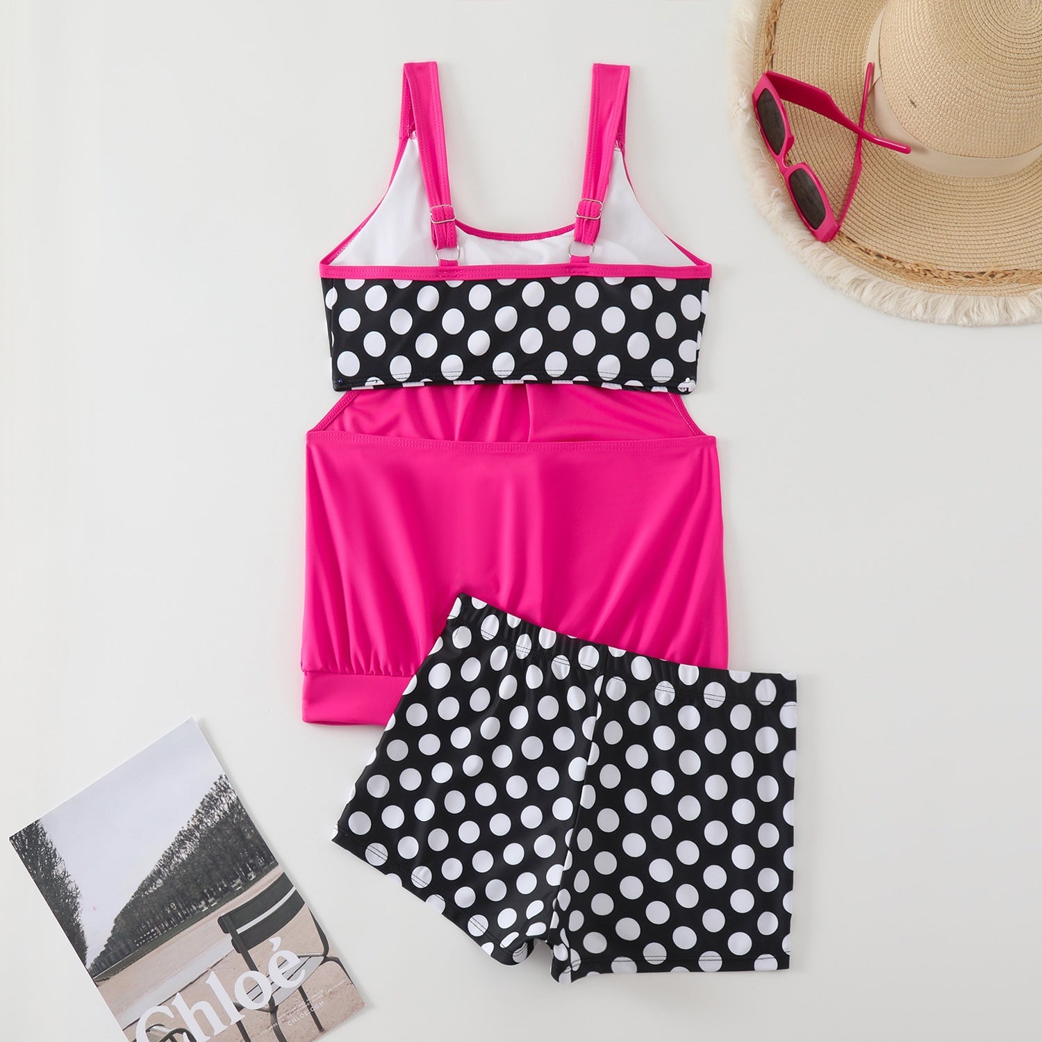 👙 Damski dwuczęściowy kostium kąpielowy w grochy