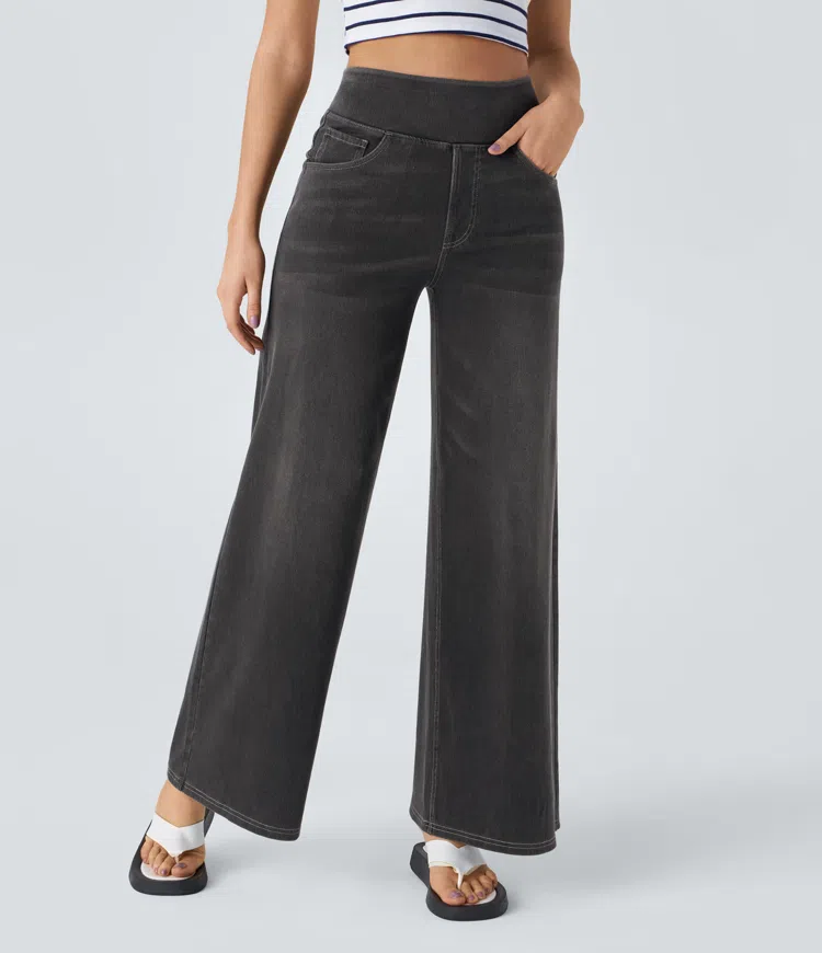 Carolina | Damen-Jeans, High Waist & weites Bein