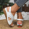 Verna | Orthopädische Ledersandalen mit Keilabsatz