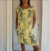 Teres | Rundhalskleid mit botanischem Print