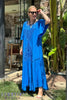 Petunya | Trendiges einfarbiges Kleid im Boho-Ethno-Stil