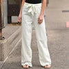 Annalize | Modische Stretchhose aus Leinenmischung