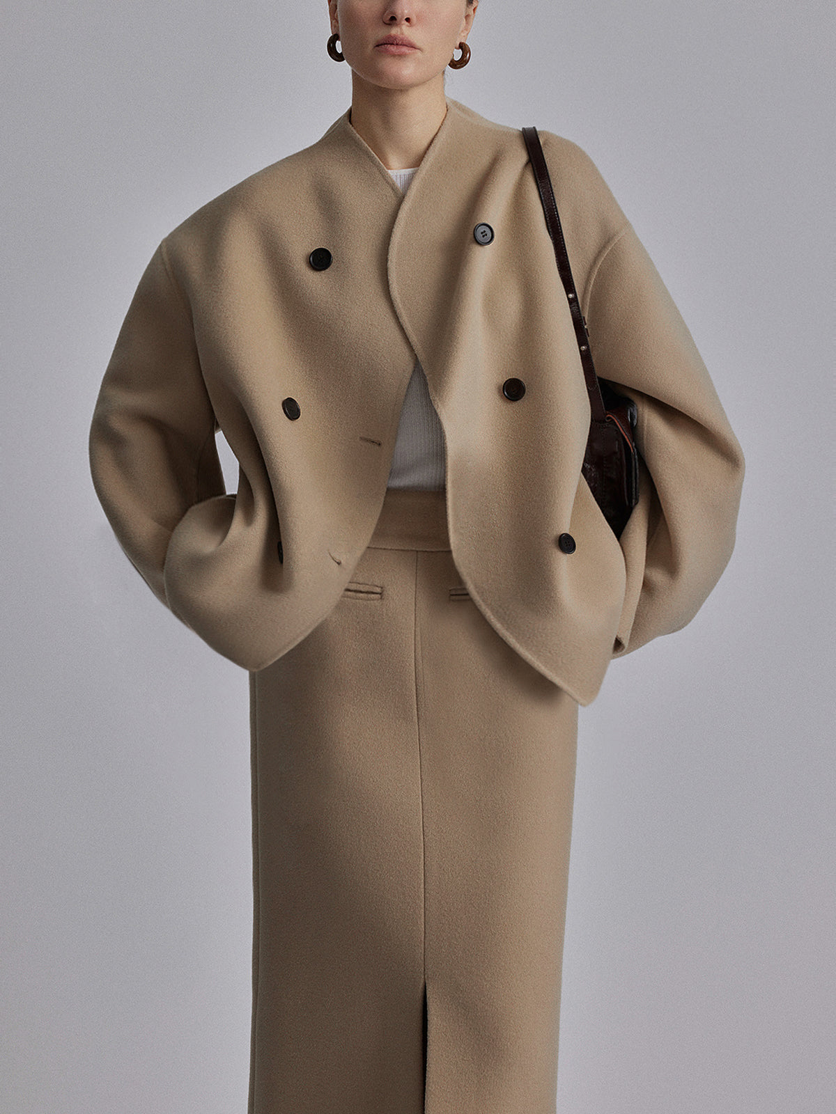 Miller | Jacke mit übergroßer Knopfleiste - Jackets - Khaki / S