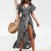 Luia | Blumendruck Rüschen-Wickelkleid