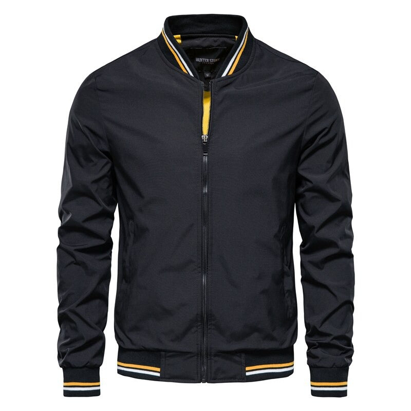 Maximilian | Klassische Herren Bomberjacke - Schwarz / XS
