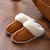 SnuggleFeet™ - Warme Damen-Hausschuhe - Braun / 36-37