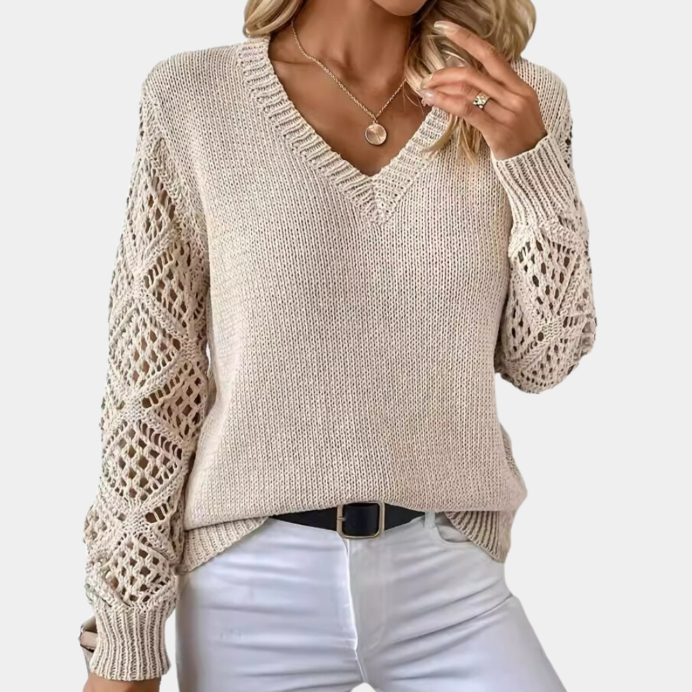 Damarah | Stylischer V-Ausschnitt Pullover