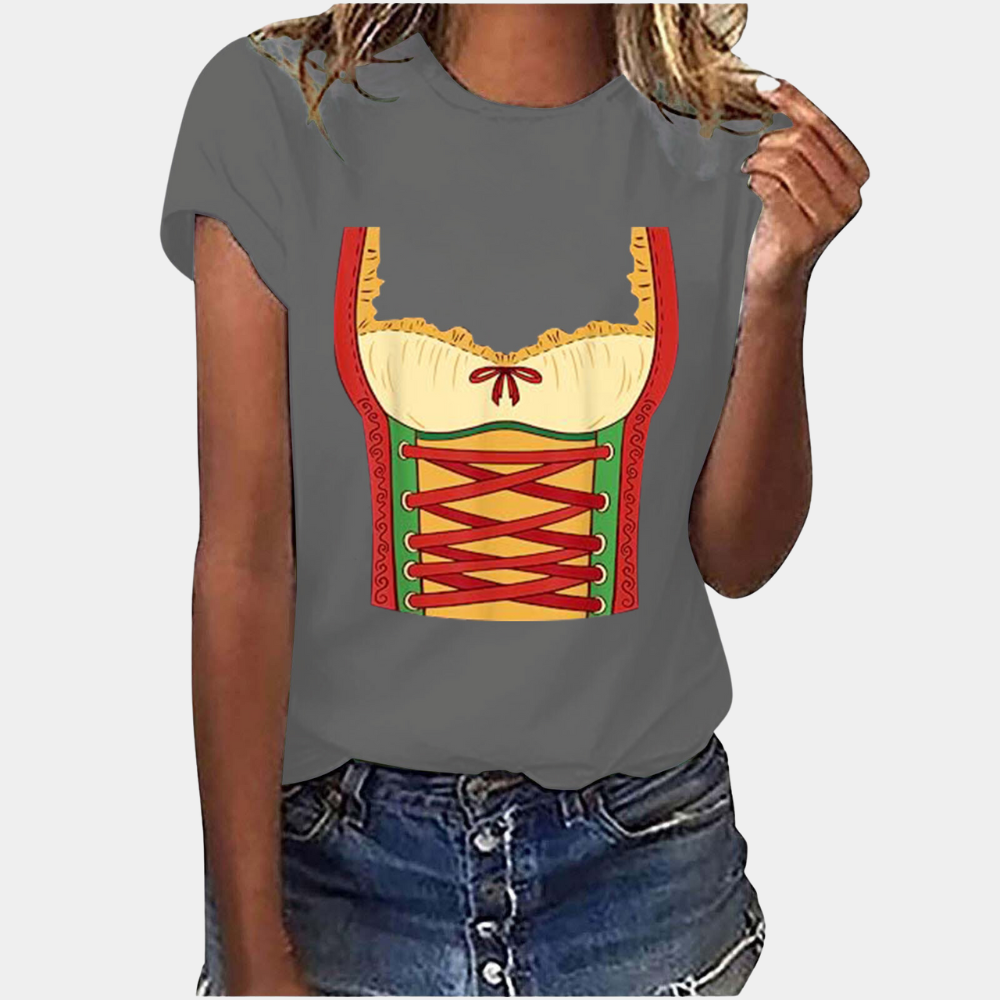Damen T-Shirt mit Oktoberfest-Print | Kurzarm
