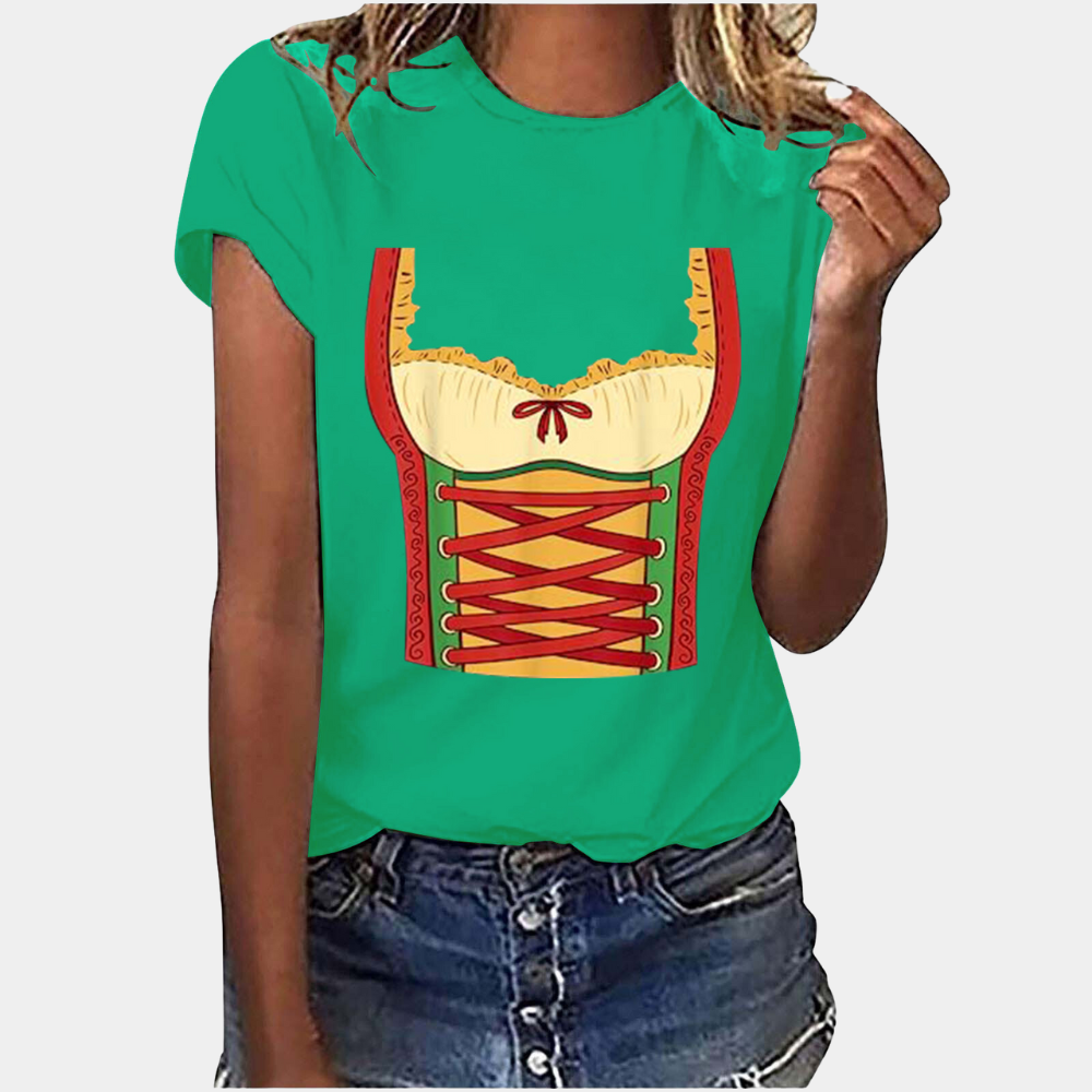 Damen T-Shirt mit Oktoberfest-Print | Kurzarm