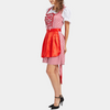 Elegantes rotes Dirndlkleid Damen für Oktoberfest