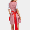 Elegantes rotes Dirndlkleid Damen für Oktoberfest