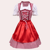 Elegantes rotes Dirndlkleid Damen für Oktoberfest
